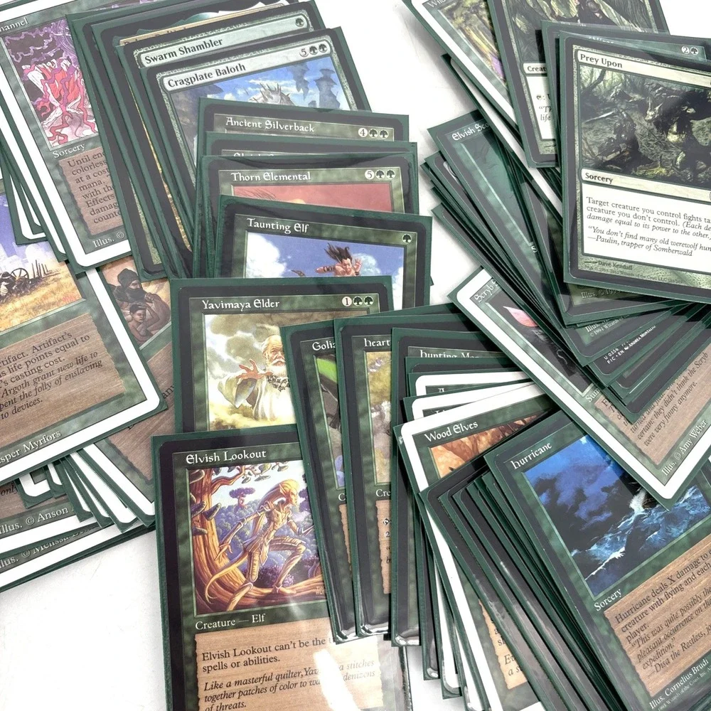 MTG Commander Deck Marwyn the Nurturer Mono Green Elf Ball Tribal EDH Sleeved Bo